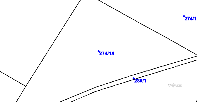 Parcela st. 274/14 v KÚ Damírov, Katastrální mapa