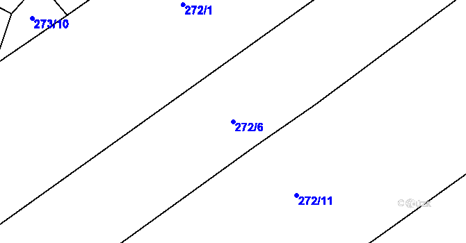 Parcela st. 272/6 v KÚ Dobrovítov, Katastrální mapa