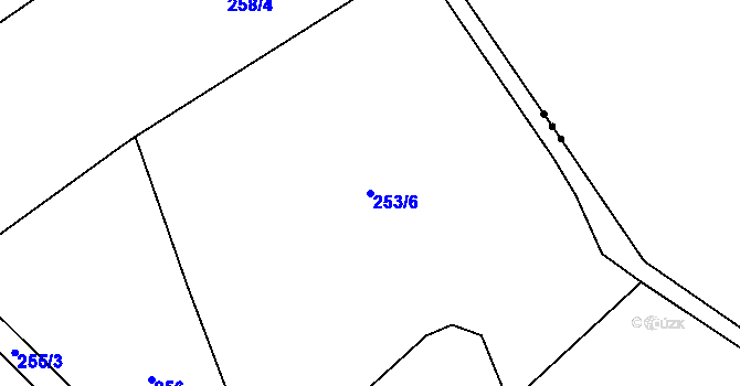 Parcela st. 253/6 v KÚ Dobrovítov, Katastrální mapa