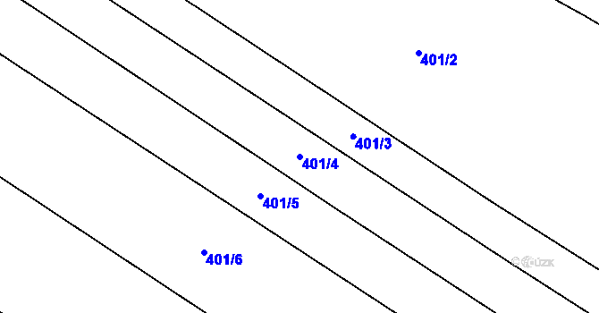 Parcela st. 401/4 v KÚ Dobrovítov, Katastrální mapa