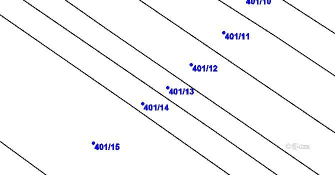 Parcela st. 401/13 v KÚ Dobrovítov, Katastrální mapa
