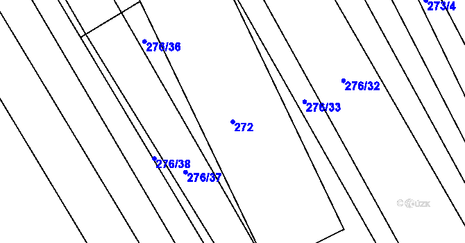 Parcela st. 272 v KÚ Zbýšov, Katastrální mapa