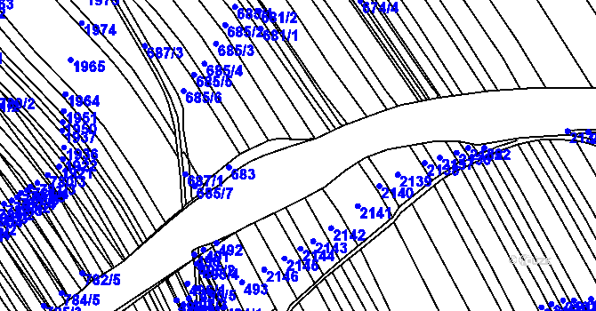 Parcela st. 520 v KÚ Zbýšov, Katastrální mapa