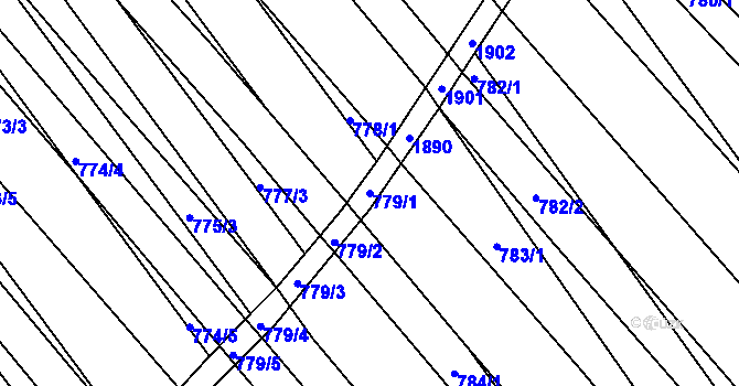 Parcela st. 779/1 v KÚ Zbýšov, Katastrální mapa