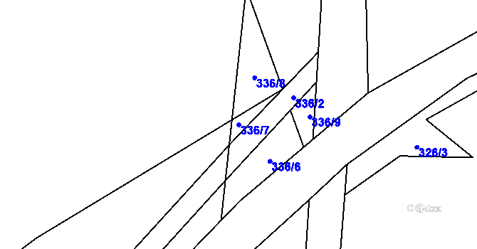 Parcela st. 336/7 v KÚ Koryto, Katastrální mapa