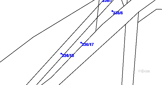 Parcela st. 336/17 v KÚ Koryto, Katastrální mapa