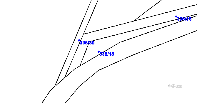 Parcela st. 336/18 v KÚ Koryto, Katastrální mapa