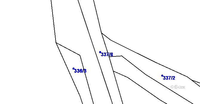 Parcela st. 337/8 v KÚ Koryto, Katastrální mapa