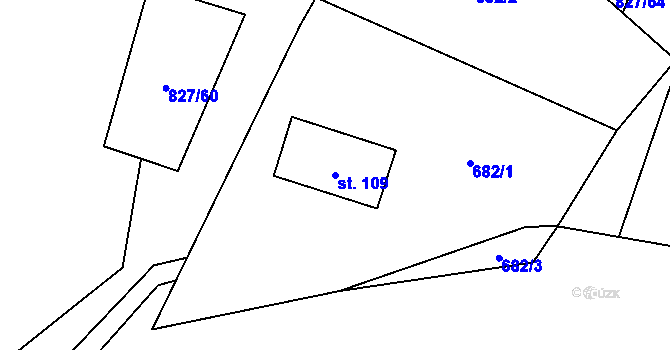 Parcela st. 109 v KÚ Koryto, Katastrální mapa