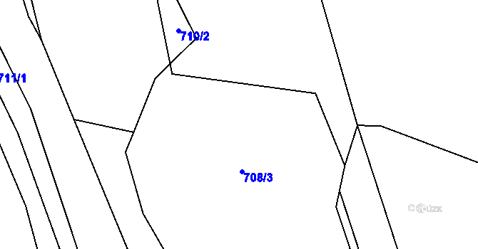 Parcela st. 711/7 v KÚ Koryto, Katastrální mapa