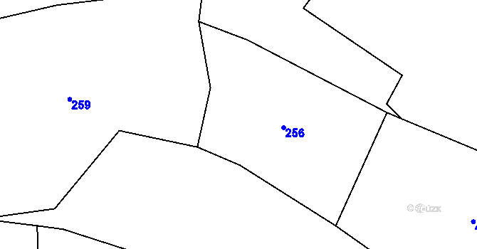 Parcela st. 255 v KÚ Zděchov, Katastrální mapa