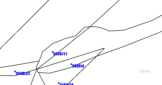 Parcela st. 3058/9 v KÚ Zděchov, Katastrální mapa