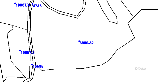 Parcela st. 3880/32 v KÚ Zděchov, Katastrální mapa