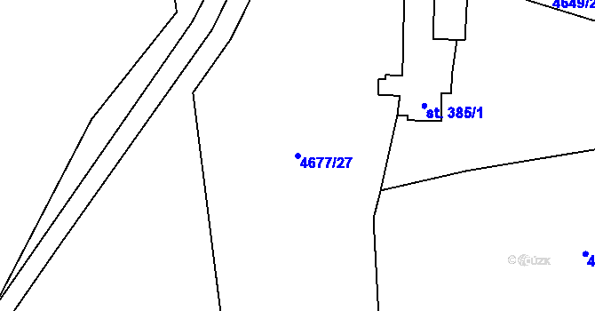Parcela st. 4677/27 v KÚ Zděchov, Katastrální mapa