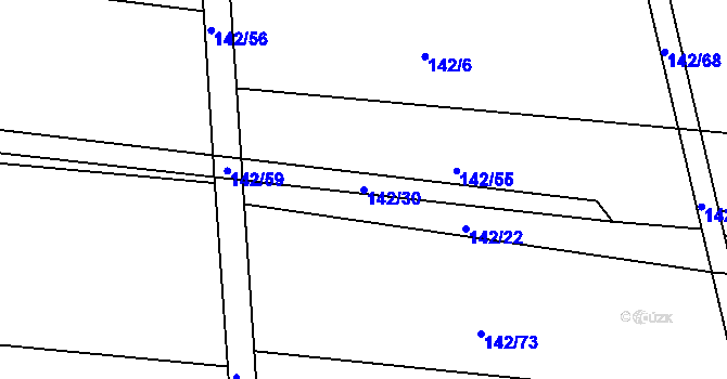 Parcela st. 142/30 v KÚ Spytovice, Katastrální mapa