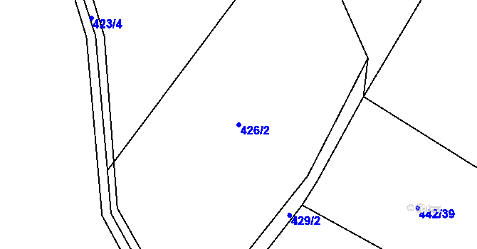 Parcela st. 426/2 v KÚ Spytovice, Katastrální mapa