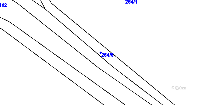 Parcela st. 264/6 v KÚ Zdechovice, Katastrální mapa