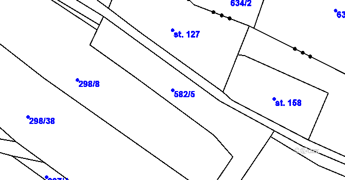 Parcela st. 582/5 v KÚ Zdechovice, Katastrální mapa
