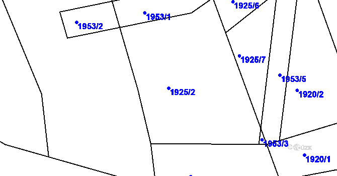 Parcela st. 1925/2 v KÚ Zdechovice, Katastrální mapa