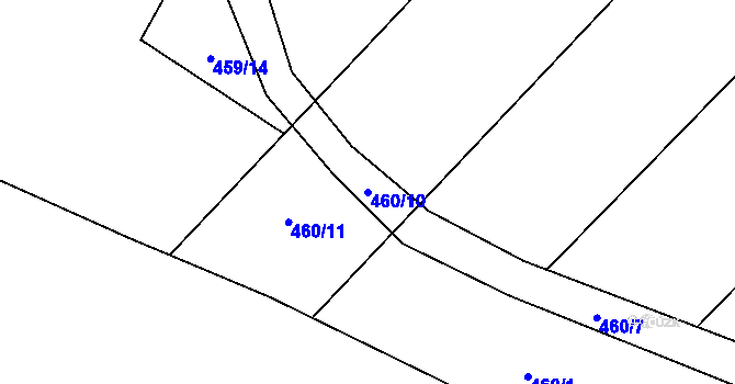 Parcela st. 460/10 v KÚ Zdelov, Katastrální mapa