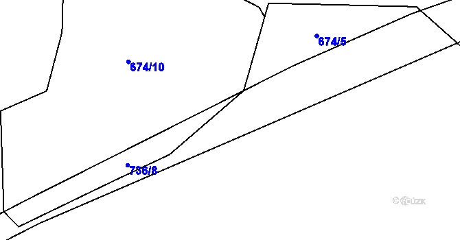 Parcela st. 736/17 v KÚ Zdemyslice, Katastrální mapa