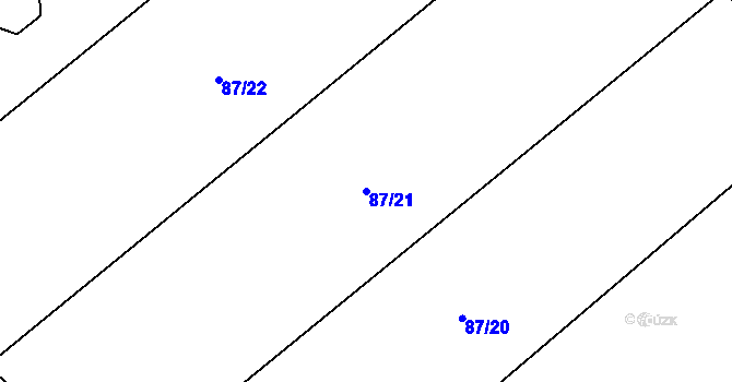 Parcela st. 87/21 v KÚ Zdeňkov, Katastrální mapa