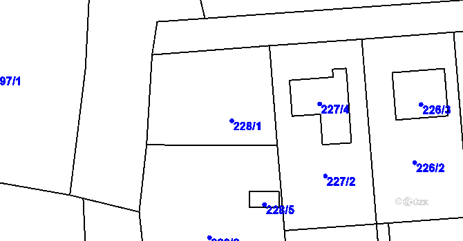 Parcela st. 228/1 v KÚ Zdětín na Moravě, Katastrální mapa