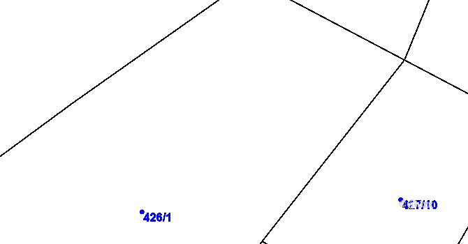 Parcela st. 427/14 v KÚ Černín u Zdic, Katastrální mapa