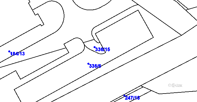 Parcela st. 336/18 v KÚ Černín u Zdic, Katastrální mapa