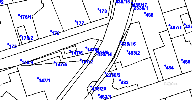Parcela st. 144/2 v KÚ Zdice, Katastrální mapa