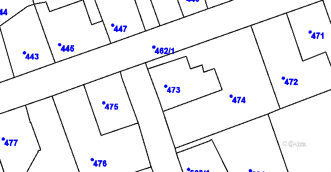 Parcela st. 473 v KÚ Zdice, Katastrální mapa