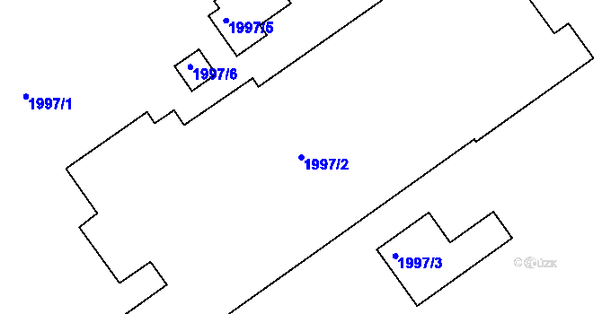 Parcela st. 1997/2 v KÚ Zdice, Katastrální mapa