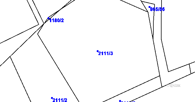 Parcela st. 2111/3 v KÚ Zdice, Katastrální mapa