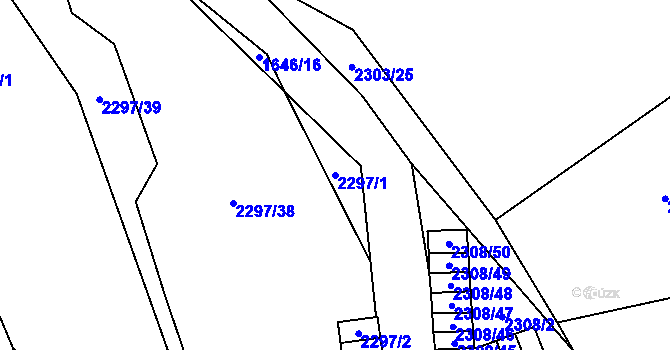Parcela st. 2297/1 v KÚ Zdice, Katastrální mapa