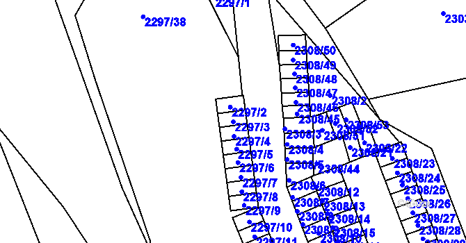 Parcela st. 2297/3 v KÚ Zdice, Katastrální mapa
