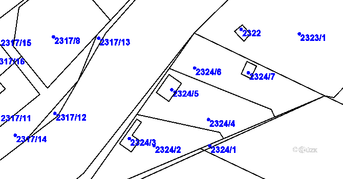 Parcela st. 2324/5 v KÚ Zdice, Katastrální mapa