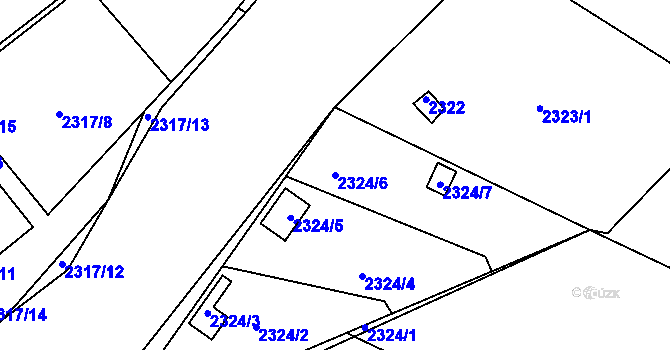 Parcela st. 2324/6 v KÚ Zdice, Katastrální mapa