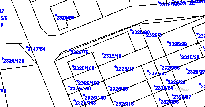 Parcela st. 2325/18 v KÚ Zdice, Katastrální mapa