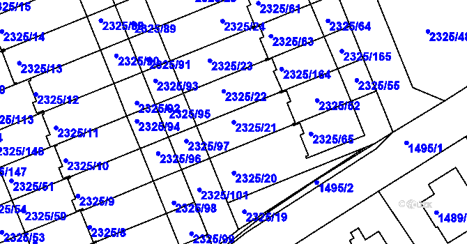 Parcela st. 2325/21 v KÚ Zdice, Katastrální mapa