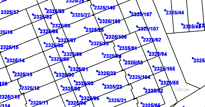 Parcela st. 2325/24 v KÚ Zdice, Katastrální mapa