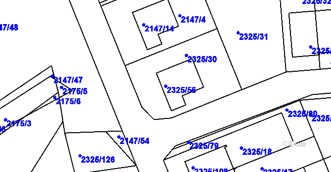 Parcela st. 2325/56 v KÚ Zdice, Katastrální mapa