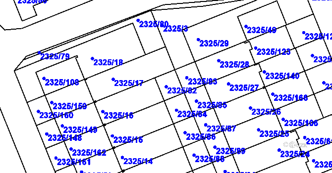 Parcela st. 2325/82 v KÚ Zdice, Katastrální mapa