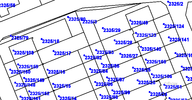 Parcela st. 2325/83 v KÚ Zdice, Katastrální mapa
