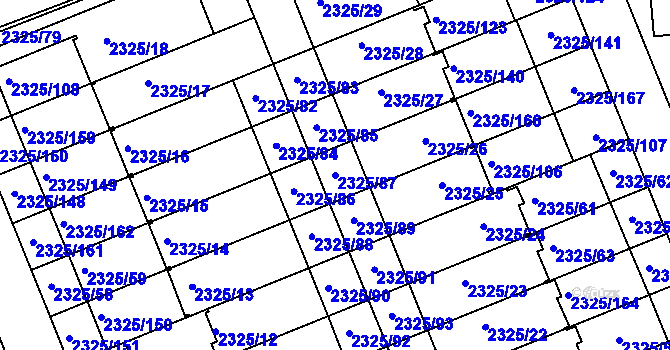Parcela st. 2325/87 v KÚ Zdice, Katastrální mapa