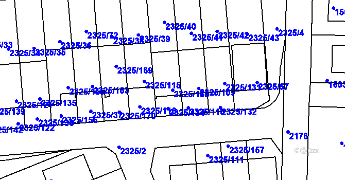 Parcela st. 2325/133 v KÚ Zdice, Katastrální mapa
