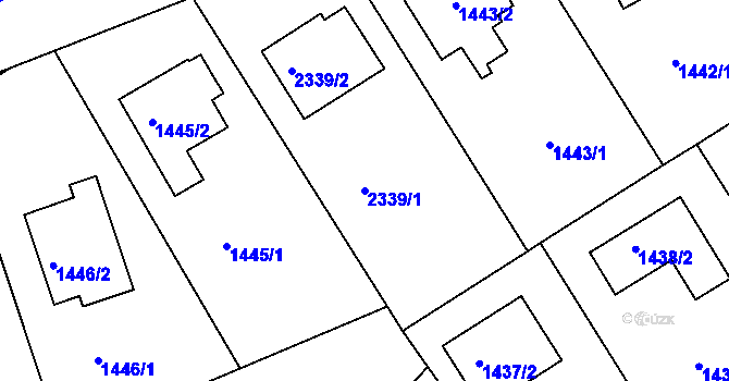Parcela st. 2339/1 v KÚ Zdice, Katastrální mapa