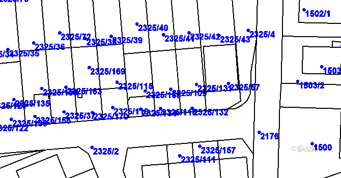 Parcela st. 2325/109 v KÚ Zdice, Katastrální mapa