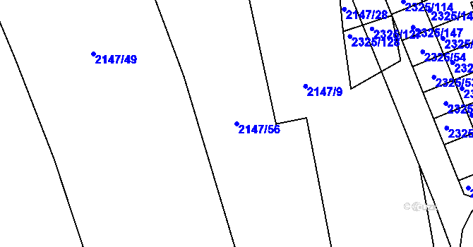 Parcela st. 2147/56 v KÚ Zdice, Katastrální mapa