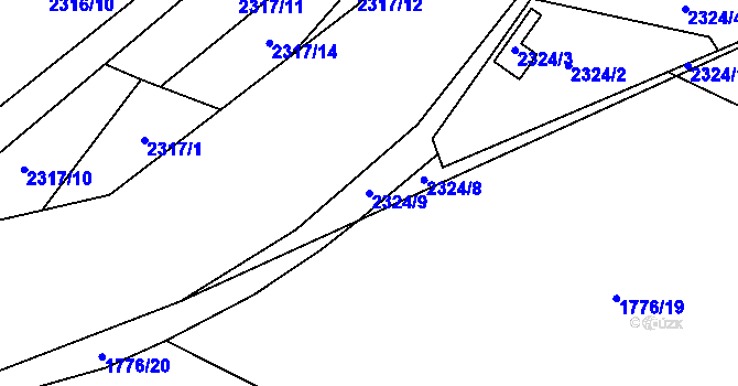 Parcela st. 2324/9 v KÚ Zdice, Katastrální mapa