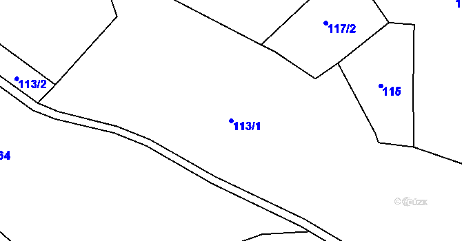 Parcela st. 113/1 v KÚ Masákova Lhota, Katastrální mapa